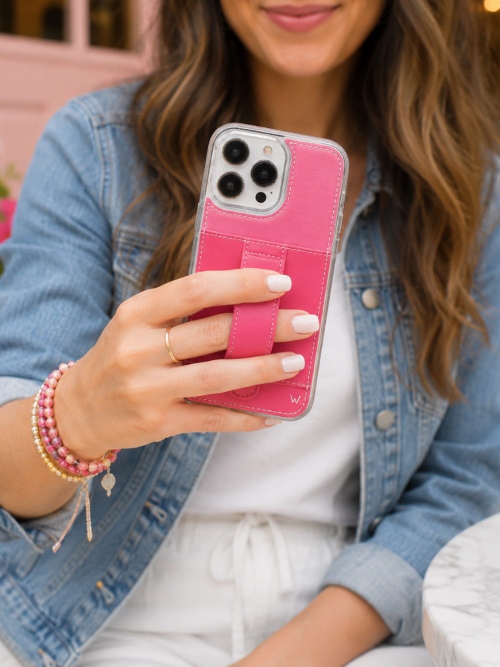 Walli Strawberry Margarita Meaghan Mattei iPhone 14 Pro Max Case Pink Like New